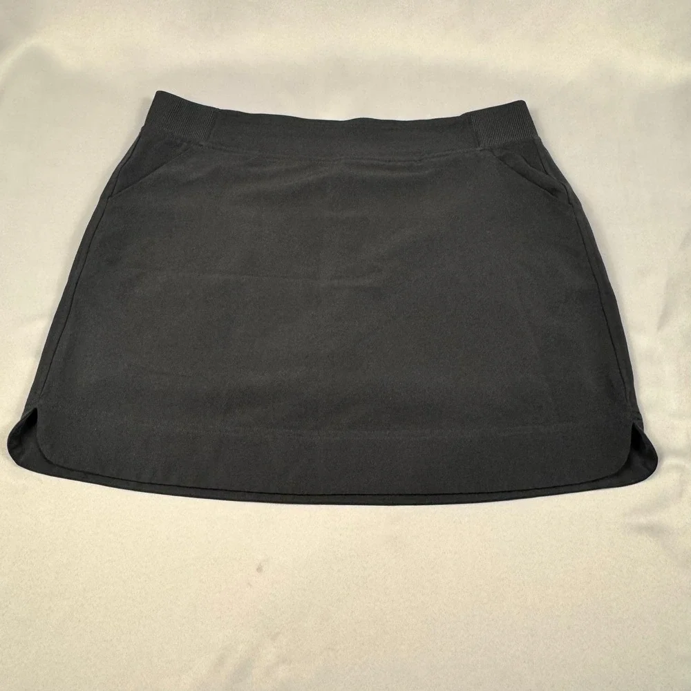32 Degrees Cool Womens Black Active Skort Size L Pockets Built-in Shorts T218960